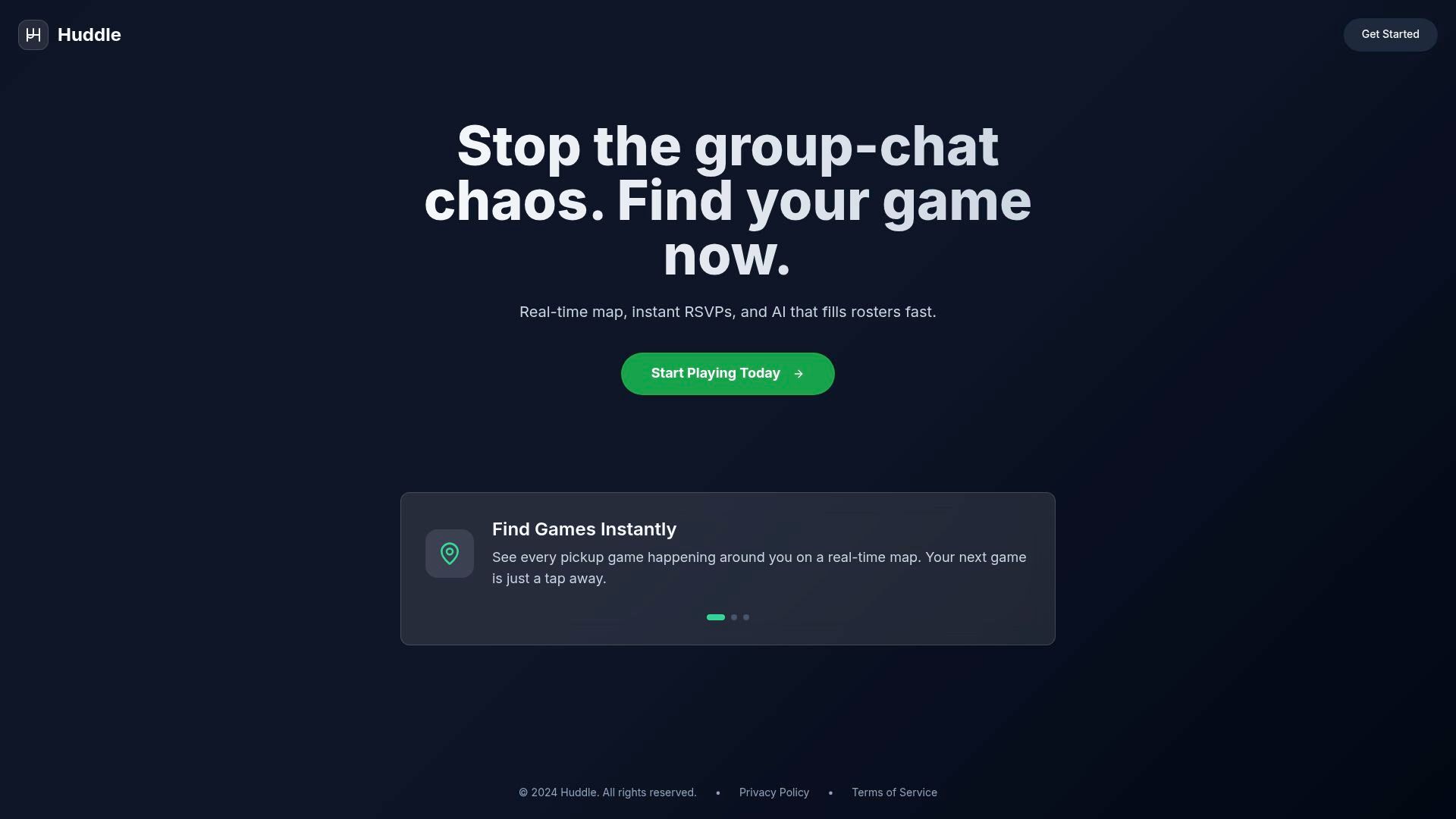 Huddle: Where Pickup Sports Meet Group-Chat Therapy