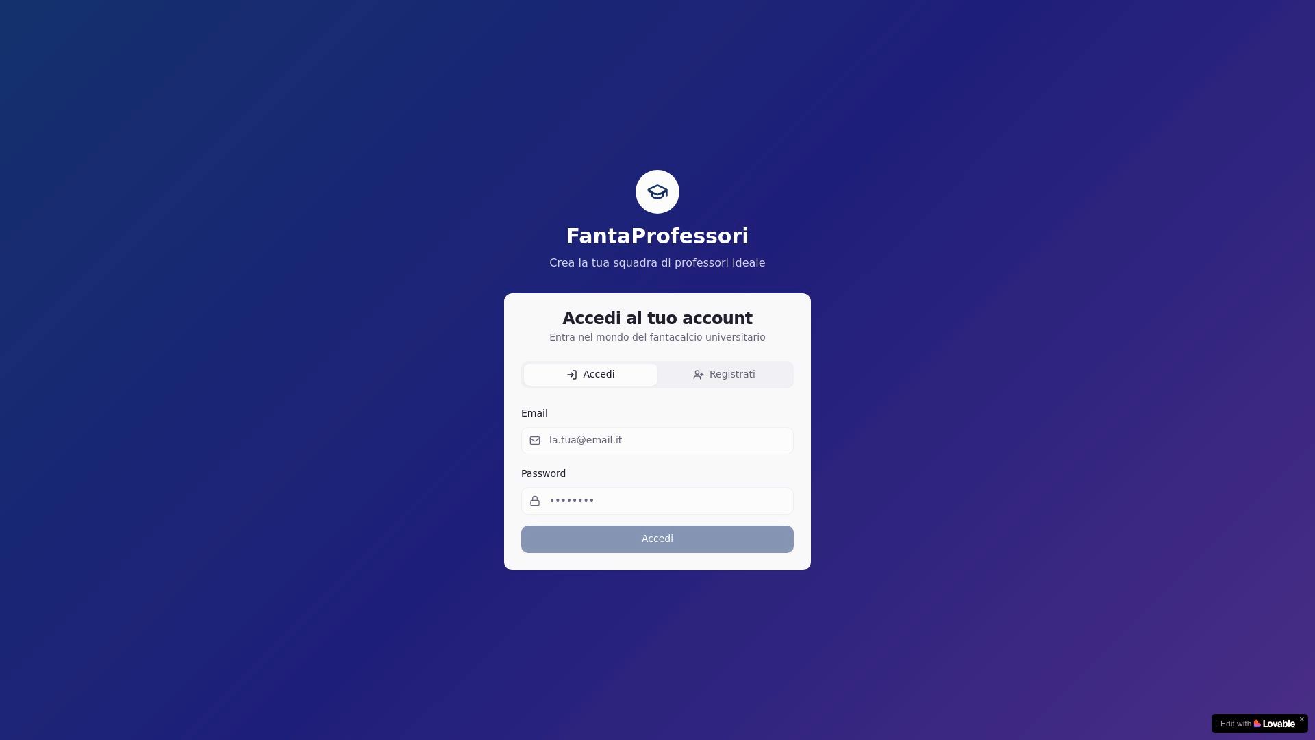 FantaProfessori: Where Your Professors Are Just Fantasy!