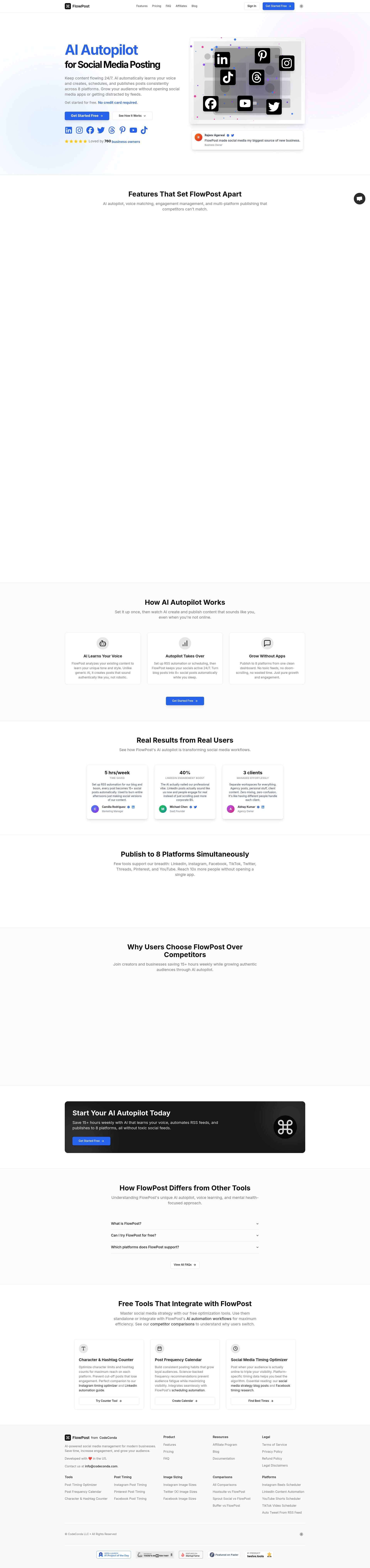 FlowPost: Where Your Content Goes to Hibernate While AI Does the Heavy Lifting
